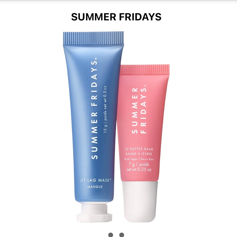 Summer Fridays Jet Lag Mask and Lip Butter Balm Set